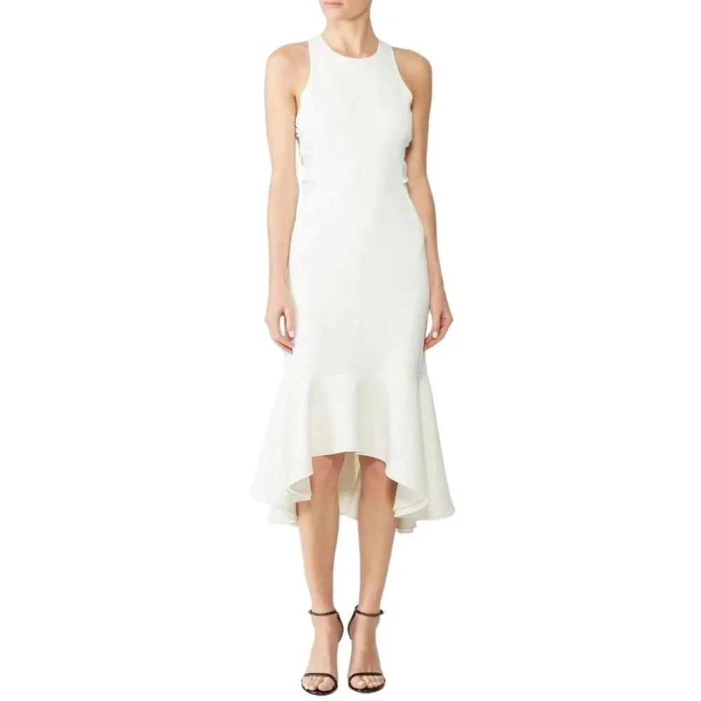 Halston Heritage White Midi Dress - Picture 3 of 10